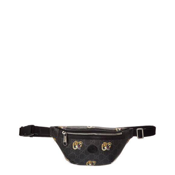 Gucci Gg Supreme Canvas Belt Bag, Black - Picture 1 of 4